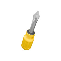 Straight Yellow Repair Tool Icon