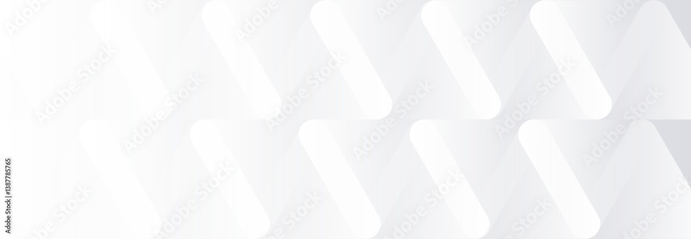 Aufkleber White Abstract Pattern Background with Rounded Triangular Elements