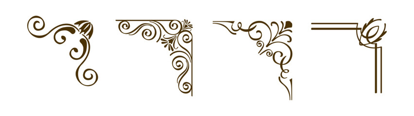 Set Of Vintage Corner Frames