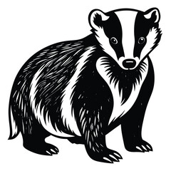 Adobe IllustraBadger silhouette collection. Set of black Badger silhouette. Badger silhouette set.tor Artwork