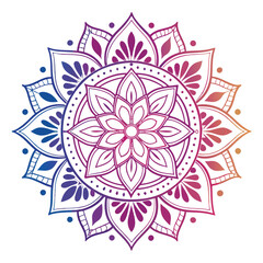 Pattern in the form of a mandala. Henna tattoo mandala. Mehndi style. Decorative pattern in oriental style. Coloring book page.