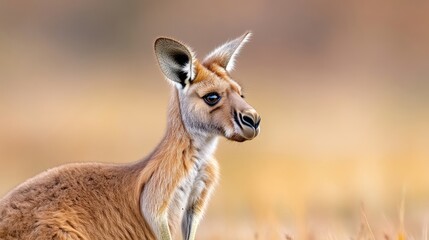 Kangaroo profile, warm tones