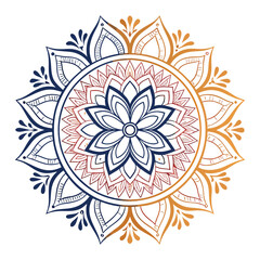Pattern in the form of a mandala. Henna tattoo mandala. Mehndi style. Decorative pattern in oriental style. Coloring book page.