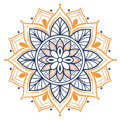 Pattern in the form of a mandala. Henna tattoo mandala. Mehndi style. Decorative pattern in oriental style. Coloring book page.