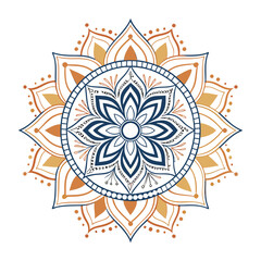 Pattern in the form of a mandala. Henna tattoo mandala. Mehndi style. Decorative pattern in oriental style. Coloring book page.