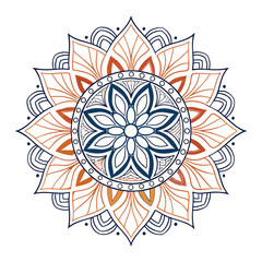 Pattern in the form of a mandala. Henna tattoo mandala. Mehndi style. Decorative pattern in oriental style. Coloring book page.