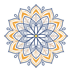 Pattern in the form of a mandala. Henna tattoo mandala. Mehndi style. Decorative pattern in oriental style. Coloring book page.