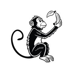 Monkey silhouette design