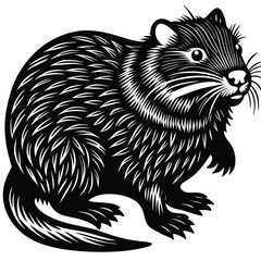 Adobe Illustrator ArtworBeaver silhouettes and icons. black flat color simple elegant white background Beaver animal vector and illustrationk
