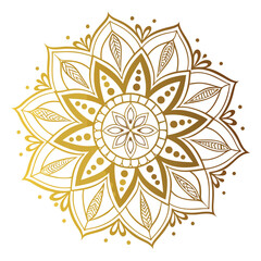 Pattern in the form of a mandala. Henna tattoo mandala. Mehndi style. Decorative pattern in oriental style. Coloring book page.