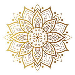 Pattern in the form of a mandala. Henna tattoo mandala. Mehndi style. Decorative pattern in oriental style. Coloring book page.
