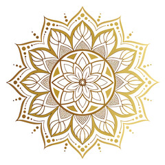 Pattern in the form of a mandala. Henna tattoo mandala. Mehndi style. Decorative pattern in oriental style. Coloring book page.