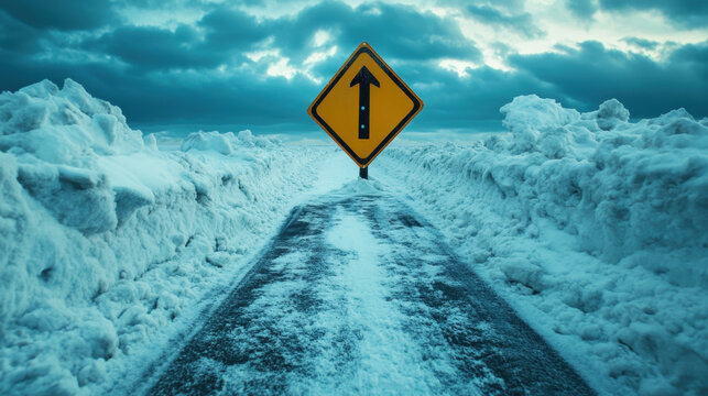 Weather forcast, Extreme cold weather news segment warning graphic.