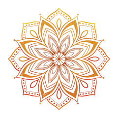 Pattern in the form of a mandala. Henna tattoo mandala. Mehndi style. Decorative pattern in oriental style. Coloring book page.