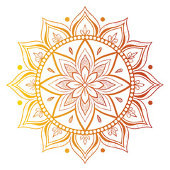 Pattern in the form of a mandala. Henna tattoo mandala. Mehndi style. Decorative pattern in oriental style. Coloring book page.