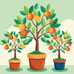 Natural Tree plant vector illustration