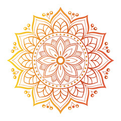 Pattern in the form of a mandala. Henna tattoo mandala. Mehndi style. Decorative pattern in oriental style. Coloring book page.