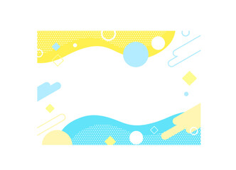 父の日　ポップ　幾何学　フレーム背景