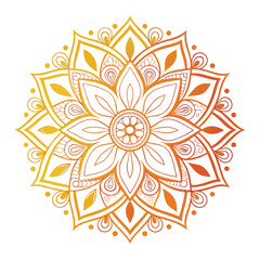 Pattern in the form of a mandala. Henna tattoo mandala. Mehndi style. Decorative pattern in oriental style. Coloring book page.
