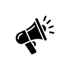 Megaphone icon with transparent background