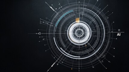 Obraz premium Abstract Digital Interface Design for Artificial Intelligence Concepts