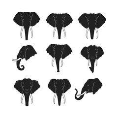 Obraz premium A Minimalist Celebration of Elephant Silhouettes