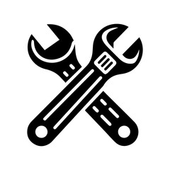 Wrench icon with transparent background