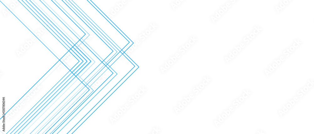 Poster Abstract white background with blue lines. Modern and dynamic seamless retro pattern business concept. Creative geometric triangle shape. Design Space design concept Suit for business, corporate