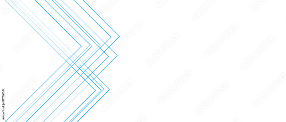Poster Abstract white background with blue lines. Modern and dynamic seamless retro pattern business concept. Creative geometric triangle shape. Design Space design concept Suit for business, corporate