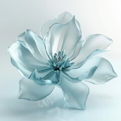 Fototapeta premium Delicate 3D Underwater Flower with Gently Curved Petals