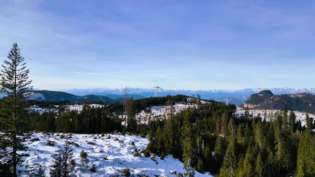 Panorama of the Dolomites. Nigra Pass and Catinaccio