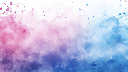 Obraz premium beautiful abstract watercolor background featuring gradient of pink and blue hues, creating soft and dreamy atmosphere. Perfect for artistic projects and designs