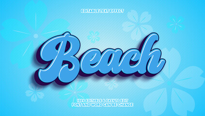 Beach text effect that can be edited easily