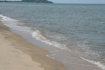 Sandy beach and sea for background