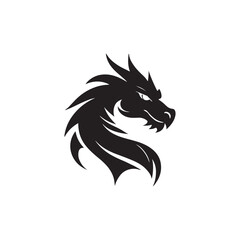 Dragon Black White Silhouette