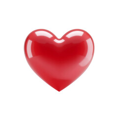 3d red heart emoji, glossy love symbol, romantic valentine icon