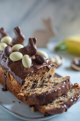 sweet home made easter chocolate cake