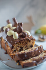 sweet home made easter chocolate cake