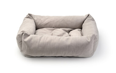 Pet bed isolated on white.