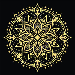  Pattern in the form of a mandala. Henna tattoo mandala. Mehndi style. Decorative pattern in oriental style. Coloring book page.