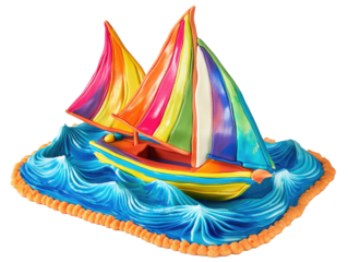 pirate ship isolated on white