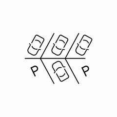 Parking payment money bills icon vector sign
