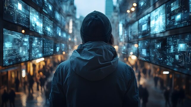 Cybersecurity firm monitoring global threats in dark mode room