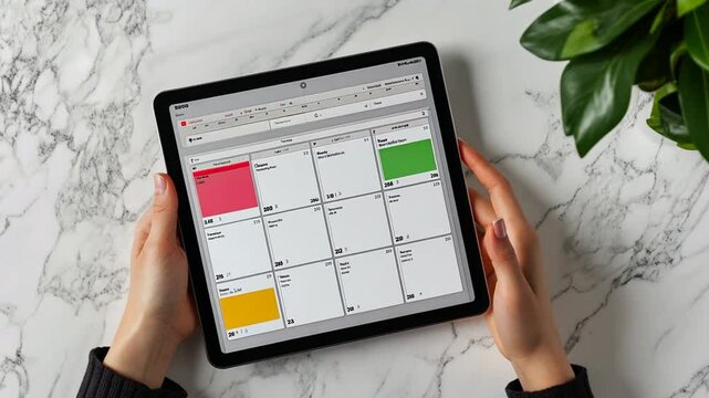 Organizing Weekly Appointments on a Tablet for Better Productivity Generative AI