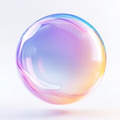 Obraz premium Surreal 3D Pastel-Hued Bubble with Unique Delicate Message Aesthetic
