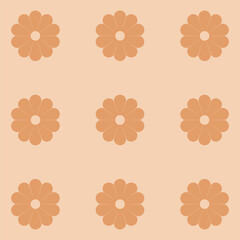 Fototapeta premium Floral Vector Pattern. Two-color bright spring Flower Ornament for wallpaper wrapping paper background fabric Vector seamless pattern with decorative flowers - design element for web or print.