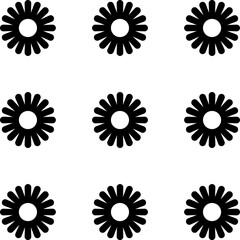 Floral Vector Pattern. Two-color bright spring Flower Ornament for wallpaper wrapping paper background fabric Vector seamless pattern with decorative flowers - design element for web or print.