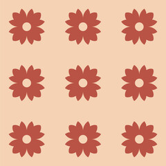 Floral Vector Pattern. Two-color bright spring Flower Ornament for wallpaper wrapping paper background fabric Vector seamless pattern with decorative flowers - design element for web or print.