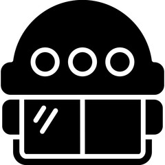 Press Helmet Icon Vector Element