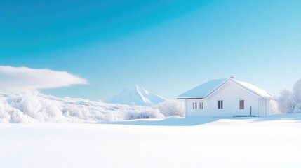 Snowy mountain house